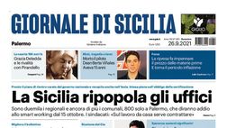 Prima Pagina Giornale di Sicilia: “La saga infinita dei Maldini. Palermo prova a rilanciarsi”