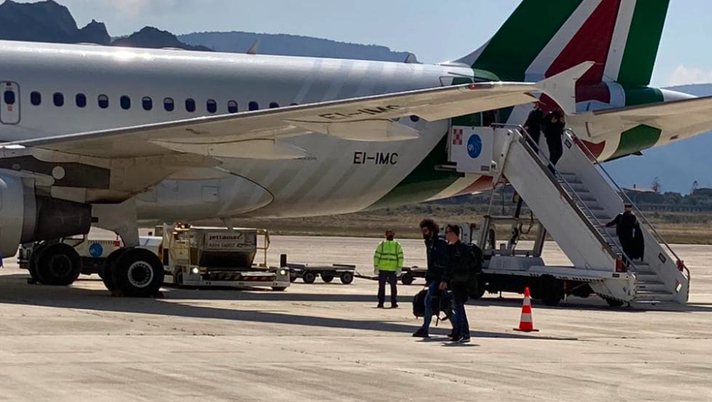 Italia-Macedonia: gli azzurri arrivano all’aeroporto Falcone e Borsellino di Palermo  italia