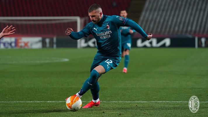 Ante Rebic (attaccante AC Milan), qui durante Stella Rossa-Milan (Europa League 2020-2021) | News (acmilan.com) 