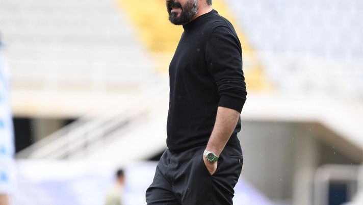 FLORENCE, ITALY - MAY 16: Gennaro Gattuso of Napoli during the Serie A match between ACF Fiorentina  and SSC Napoli at Stadio Artemio Franchi on May 16, 2021 in Florence, Italy. (Photo by SSC NAPOLI/SSC NAPOLI via Getty Images) 
