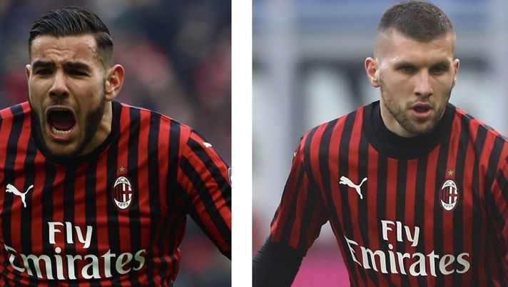 Theo Hernandez (terzino AC Milan) e Ante Rebic (attaccante rossonero) rischiano dopo la partita contro il Napoli | Milan News (credits: Getty images) 