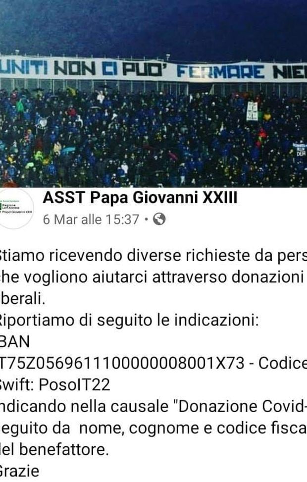 Dalla trasferta mancata alla beneficenza: ecco il salto di qualità dei tifosi atalantini 