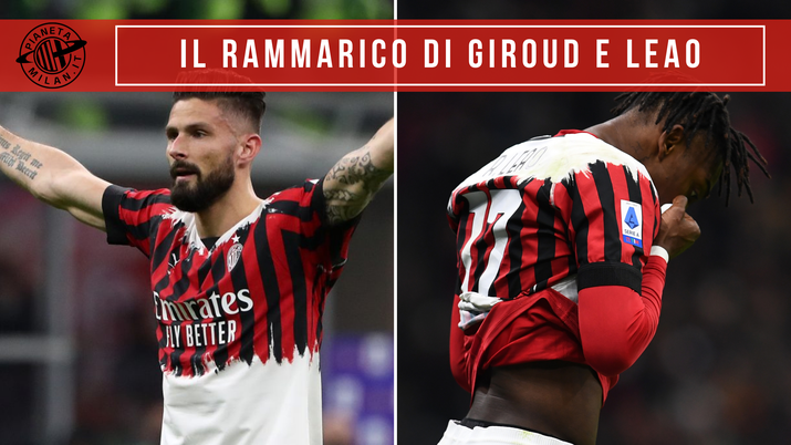 Olivier Giroud Rafael Leao Milan-Bologna Serie A