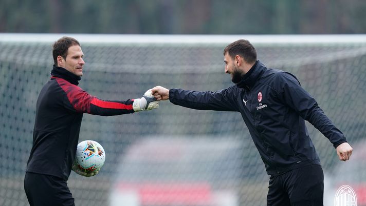 Asmir Begovic e Gianluigi Donnarumma (Credits AC Milan) Asmir Begovic e Gianluigi Donnarumma (Credits AC Milan)