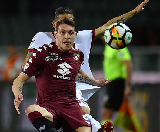 TURIN, ITALY - APRIL 18: Andrea Belotti (L) of Torino FC is challenged by Ricardo Rodriguez of AC Milan during the Serie A match between Torino FC and AC Milan at Stadio Olimpico di Torino on April 18, 2018 in Turin, Italy. (Photo by Valerio Pennicino/Getty Images) TURIN, ITALY - APRIL 18: Andrea Belotti (L) of Torino FC is challenged by Ricardo Rodriguez of AC Milan during the Serie A match between Torino FC and AC Milan at Stadio Olimpico di Torino on April 18, 2018 in Turin, Italy. (Photo by Valerio Pennicino/Getty Images)