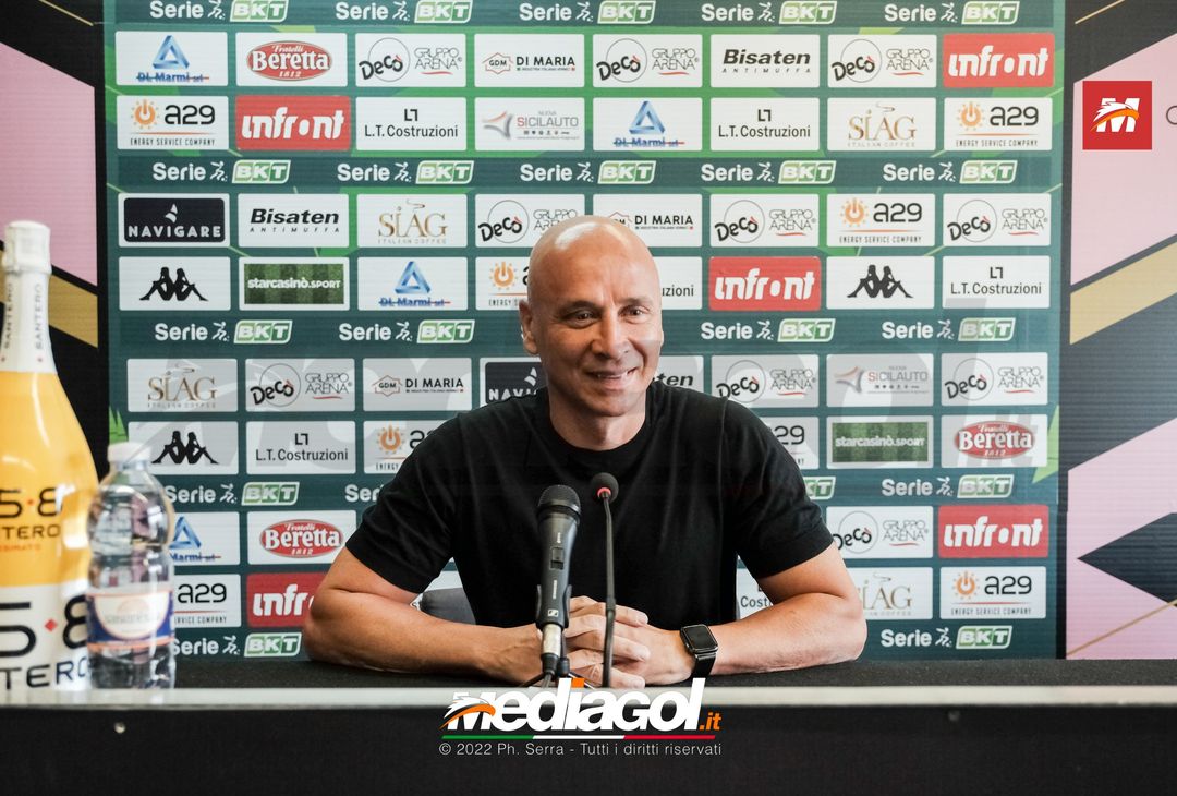 FOTO PALERMO, Corini in conferenza stampa prima del match contro il Bari (Gallery) - immagine 4