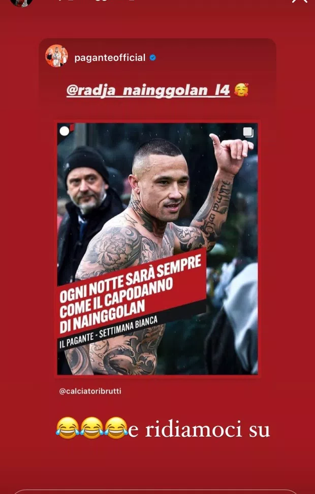  Fotogramma preso dall'Instagram ufficiale di Radja Nainggolan