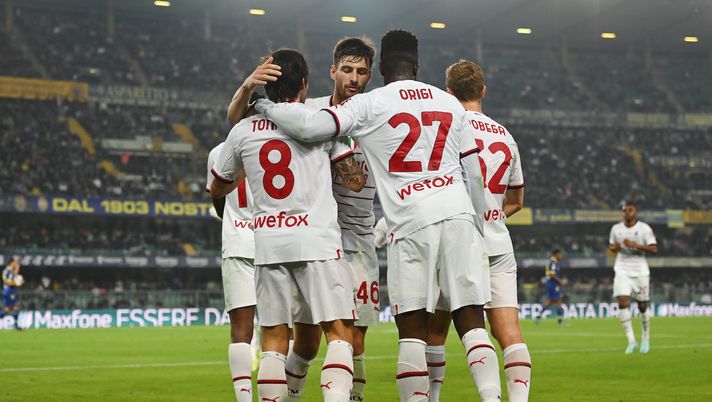 Sandro Tonali AC Milan Verona-Milan 1-2 Serie A 2022-2023