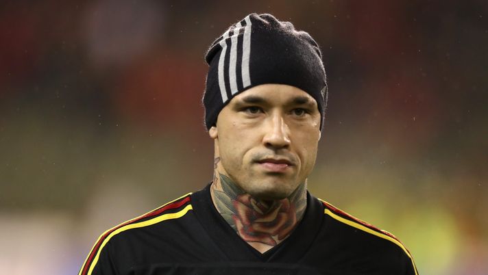 BRUSSELS, BELGIUM - MARCH 27:  Radja Nainggolan of Belgium looks on during the international friendly match between Belgium and Saudi Arabia at the King Baudouin Stadium on March 27, 2018 in Brussels, Belgium.  (Photo by David Rogers/Getty Images) 