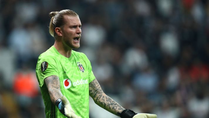 ISTANBUL, TURKEY - OCTOBER 03:  Goalkeeper, Loris Karius of Besiktas in action during the UEFA Europa League group K match between Besiktas and Wolverhampton Wanderers at Vodafone Park on October 03, 2019 in Istanbul, Turkey. (Photo by Dean Mouhtaropoulos/Getty Images) 
