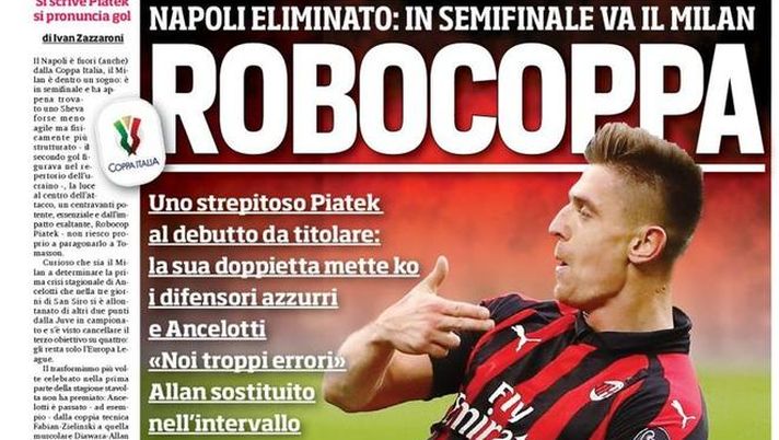 Prima Pagina, Corriere dello Sport: “Robocoppa. Allegri da triplete. Perisic in bilico. Chiesa e Zaniolo…”  Prima Pagina, Corriere dello Sport: “Robocoppa. Allegri da triplete. Perisic in bilico. Chiesa e Zaniolo…”