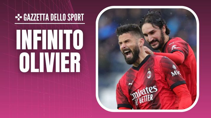 esultanza gol Olivier Giroud AC Milan Empoli-Milan 0-3 Serie A 2023-2024