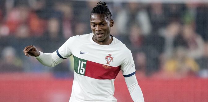 Rafael Leao (attaccante AC Milan) qui durante Repubblica Ceca-Portogallo 0-4 di Nations League | Milan News (Getty Images)