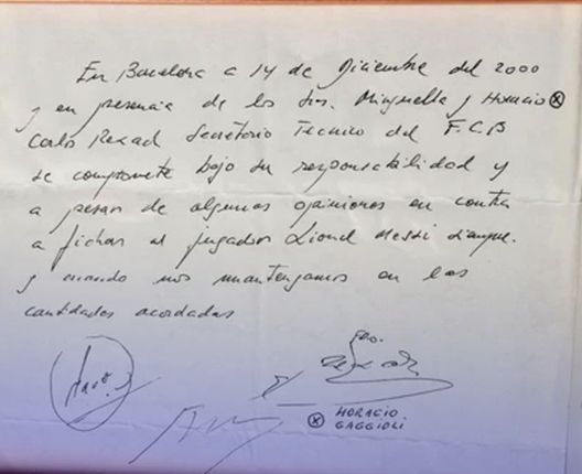 Un tovagliolo storico: all’asta il primo contratto di Messi, vale 600mila dollari!- immagine 2