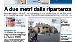 Prima Pagina, Giornale di Sicilia: “A due metri dalla ripartenza. Sicilia col fiato sospeso, spiragli per evitare la zona rossa”