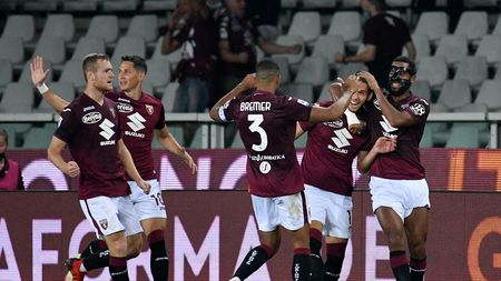 TURIN, ITALY - SEPTEMBER 23: Marko Pjaca of Torino FC celebrates an opening goal with his team mates during the Serie A match between Torino FC v SS Lazio at Stadio Olimpico di Torino on September 23, 2021 in Turin, Italy. (Photo by Marco Rosi - SS Lazio/Getty Images)
