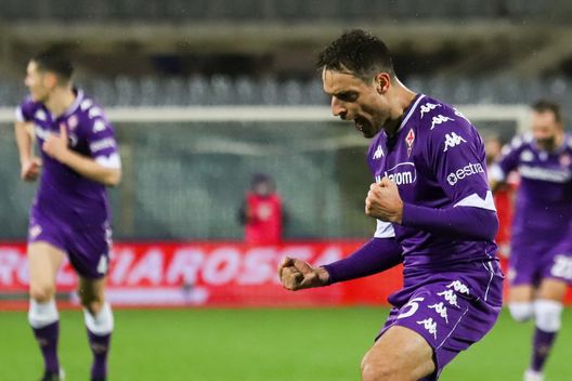  GERMOGLI PH: 23 GENNAIO 2021 FIRENZE STADIO ARTEMIO FRANCHI SERIE A FIORENTINA VS CROTONE NELLA FOTO GOL ED ESULTANZA DI BONAVENTURA 