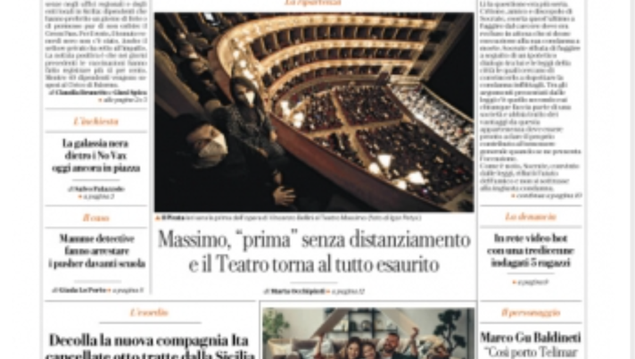 Prima Pagina, La Repubblica Palermo: “Il G-Day è un successo, è boom di vaccini” - immagine 1