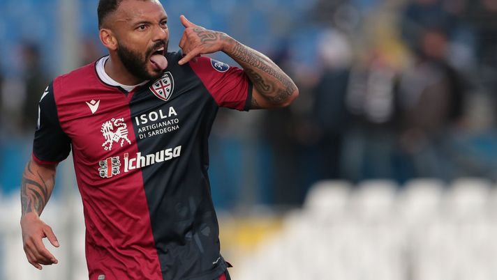 BRESCIA, ITALY - JANUARY 19: Joao Pedro of Cagliari Calcio celebrates his second goal during the Serie A match between Brescia Calcio and Cagliari Calcio at Stadio Mario Rigamonti on January 19, 2020 in Brescia, Italy. (Photo by Emilio Andreoli/Getty Images) BRESCIA, ITALY - JANUARY 19: Joao Pedro of Cagliari Calcio celebrates his second goal during the Serie A match between Brescia Calcio and Cagliari Calcio at Stadio Mario Rigamonti on January 19, 2020 in Brescia, Italy. (Photo by Emilio Andreoli/Getty Images)
