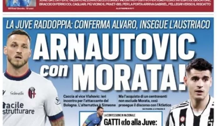Prima Pagina, Tuttosport: “Arnautovic con Morata! Svolta Toro: Gnonto” - immagine 1