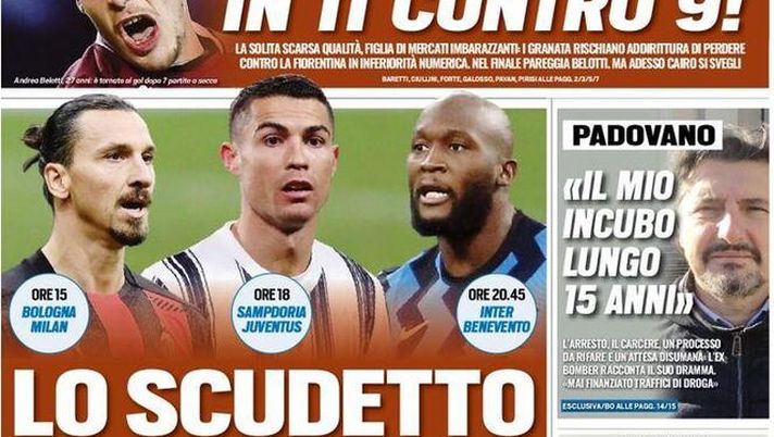 Tuttosport, la prima pagina di oggi, sabato 30 gennaio 2021 Tuttosport, la prima pagina di oggi, sabato 30 gennaio 2021