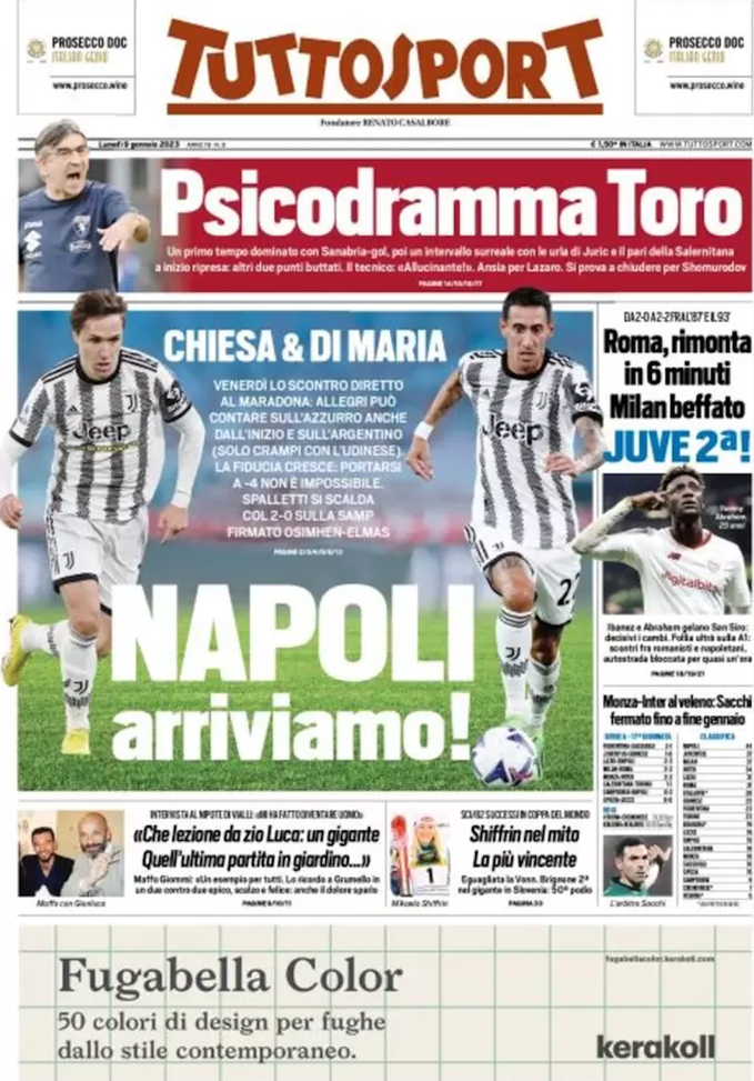 EDICOLA TS – Monza-Inter al veleno: Sacchi fermo fino a fine gennaio - immagine 1