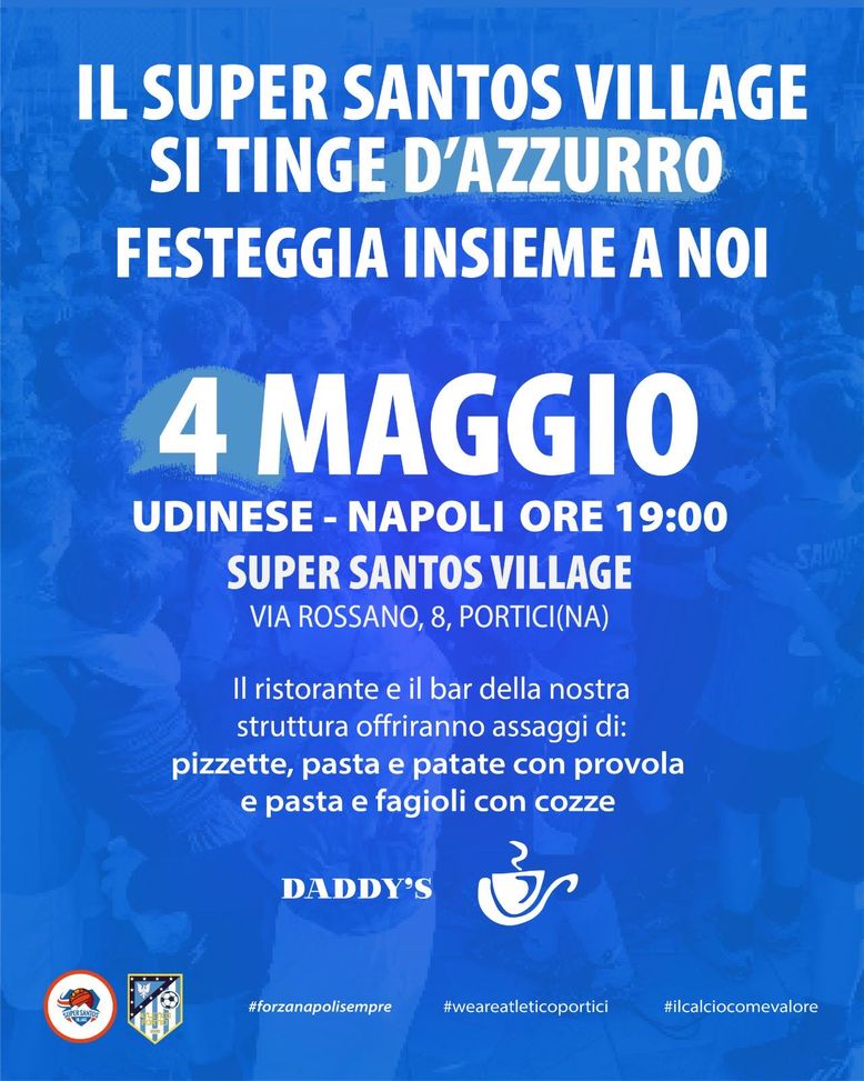 Maxi schermo in vista di Udinese-Napoli. La nuova iniziativa del Super Santos Village- immagine 2