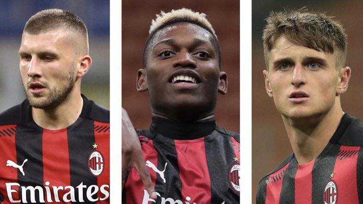 Ante Rebic, Rafael Leao e Lorenzo Colombo (attaccanti AC Milan) | AC Milan News (Getty Images) 
