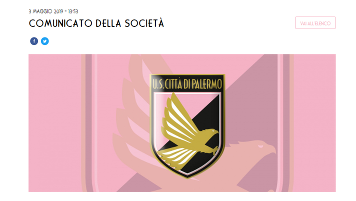 PALERMO AD ARKUS NETWORK, ORA E’ UFFICIALE: IL COMUNICATO DEL CLUB 