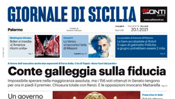 Prima Pagina, Giornale di Sicilia: “Conte galleggia sulla fiducia! I ritardi di Pfizer allarmano Musumeci”