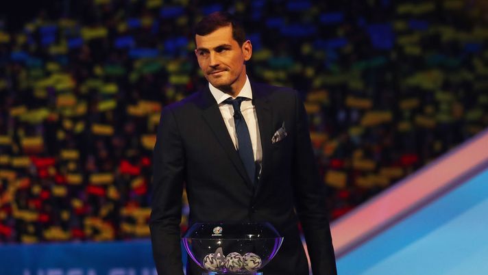 BUCHAREST, ROMANIA - NOVEMBER 30: Iker Casillas, Former Spain player looks on from the stage during the UEFA Euro 2020 Final Draw Ceremony at the Romexpo on November 30, 2019 in Bucharest, Romania. (Photo by Dean Mouhtaropoulos/Getty Images) 
