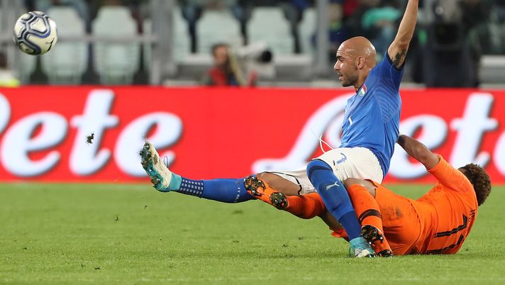 TURIN, ITALY - JUNE 04:  Simone Zaza of Italy in action during the International Friendly match between Italy and Netherlands at Allianz Stadium on June 4, 2018 in Turin, Italy.  (Photo by Marco Luzzani/Getty Images) 