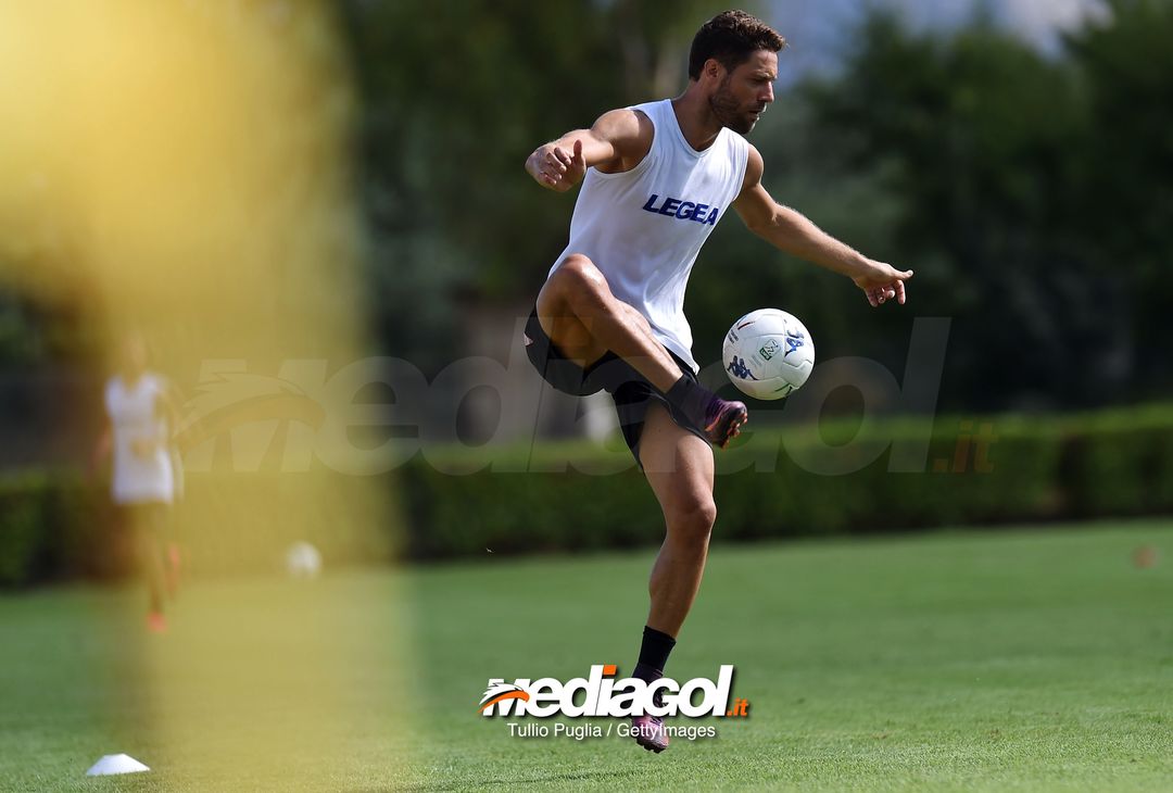  PALERMO, ITALY - AUGUST 16:  Andrea Rispoli in action during a US Citta' di Palermo training session at Carmelo Onorato training center on August 16, 2018 in Palermo, Italy.  (Photo by Tullio M. Puglia/Getty Images) 