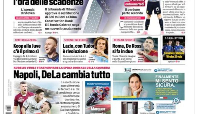 EDICOLA / CdS: Zhang, salva l’Inter. Proprietà cinese sotto assedio - immagine 1