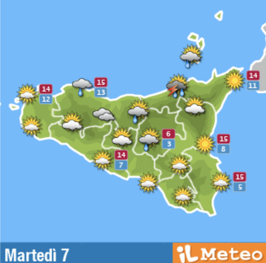 Meteo, Palermo: pioggia e schiarite, le previsioni di martedì 7 dicembre meteo