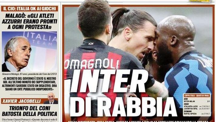 Tuttosport, la prima pagina di oggi, mercoledì 27 gennaio 2021 Tuttosport, la prima pagina di oggi, mercoledì 27 gennaio 2021