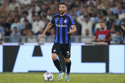 Getty Images Roberto Gagliardini in Lazio-Inter 3-1