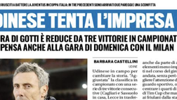 Tuttosport: L’Udinese tenta l’impresa