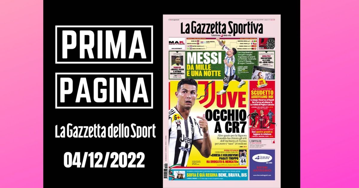 Prima pagina Gazzetta dello Sport: “Juve, occhio a CR7”