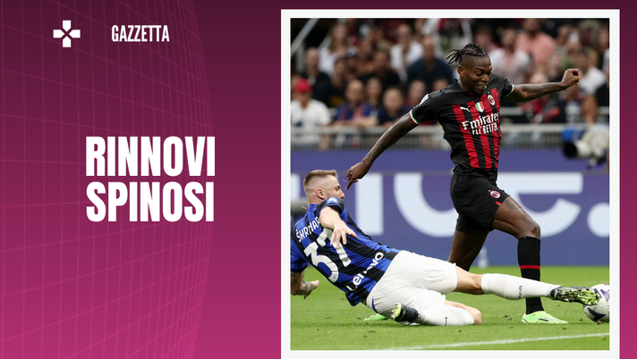 Supercoppa Milan-Inter, la sfida tra Leao e Skriniar (Getty Images)