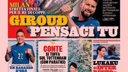 Prima Pagina, La Gazzetta dello Sport: “Giroud pensaci tu. Conte si tuffa sul Tottenham”