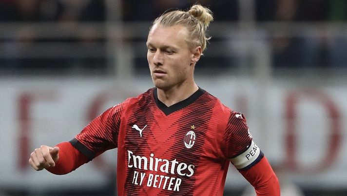 Simon Kjaer AC Milan Milan-Juventus 0-1 Serie A 2023-2024