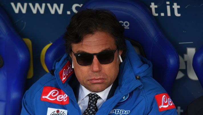 PARMA, ITALY - FEBRUARY 24:Cristiano Giuntoli of SSC Napoli  looks on before the Serie A match between Parma Calcio and SSC Napoli at Stadio Ennio Tardini on February 24, 2019 in Parma, Italy.  (Photo by Alessandro Sabattini/Getty Images) 