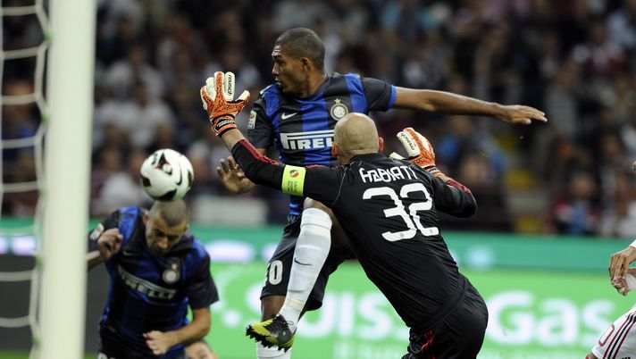 7 ottobre 2012, Milan-Inter 0-1: il gol di Walter Samuel (credits: GETTY Images) 