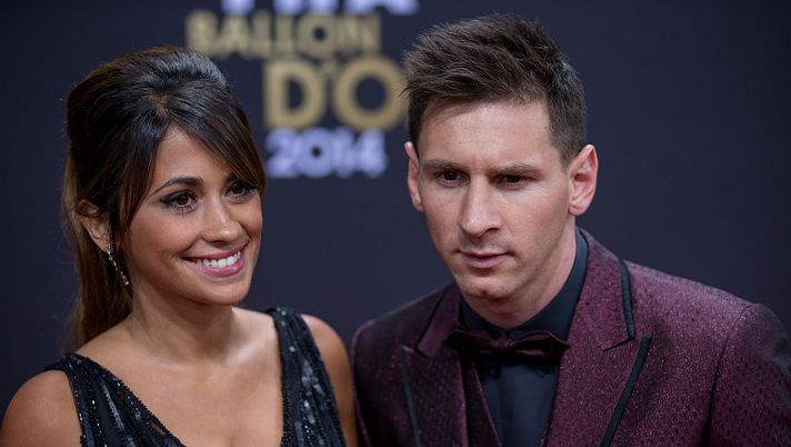 Messi e la sua compagna Antonella Roccuzzo 