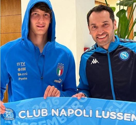 FOTO Nazionale U21, l’incontro di Zanoli e Gaetano con il Club Napoli Lussemburgo- immagine 2