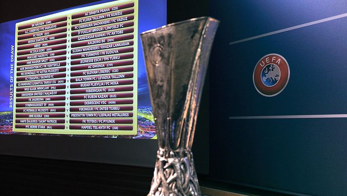 NYON, SWITZERLAND - JUNE 24: The UEFA Europa League qualifying round draw results are seen at the UEFA headquarters on June 24, 2013 in Nyon, Switzerland. (Photo by Harold Cunningham/Getty Images) Europa League, Roma ai quarti di finale: data del sorteggio e possibili avversarie - immagine 1