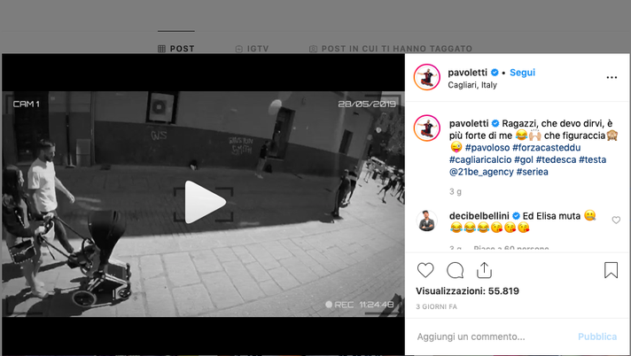 ? VIDEO – Pavoletti show pure per strada in vacanza con la moglie: arriva un cross… - immagine 1