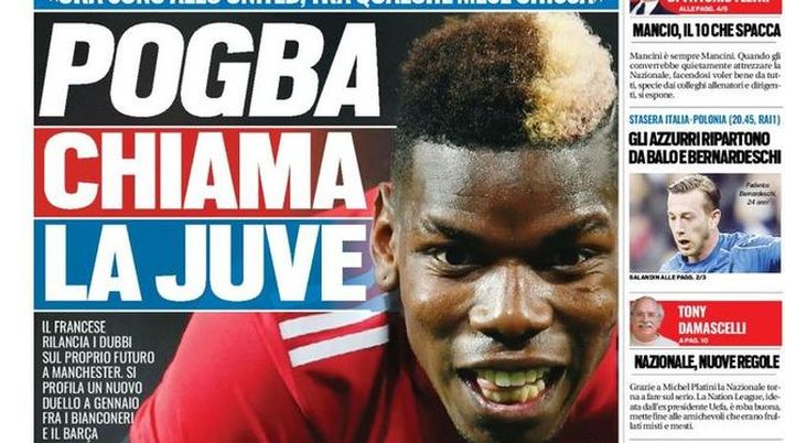 Prima Pagina, Tuttosport: “Pogba chiama la Juve. Serie B, il giorno del giudizio. Viaggio nel mondo della D…” Prima Pagina, Tuttosport: “Pogba chiama la Juve. Serie B, il giorno del giudizio. Viaggio nel mondo della D…”