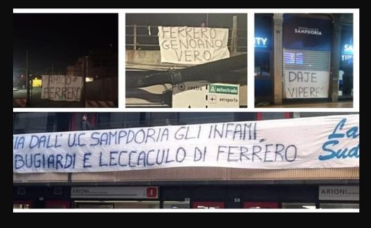 Il derby degli striscioni: i genoani “tifano” Ferrero e i sampdoriani fanno repulisti…- immagine 2